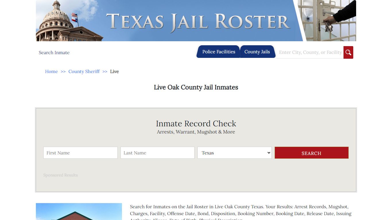 Live Oak County Jail Inmates - Jail Roster Search