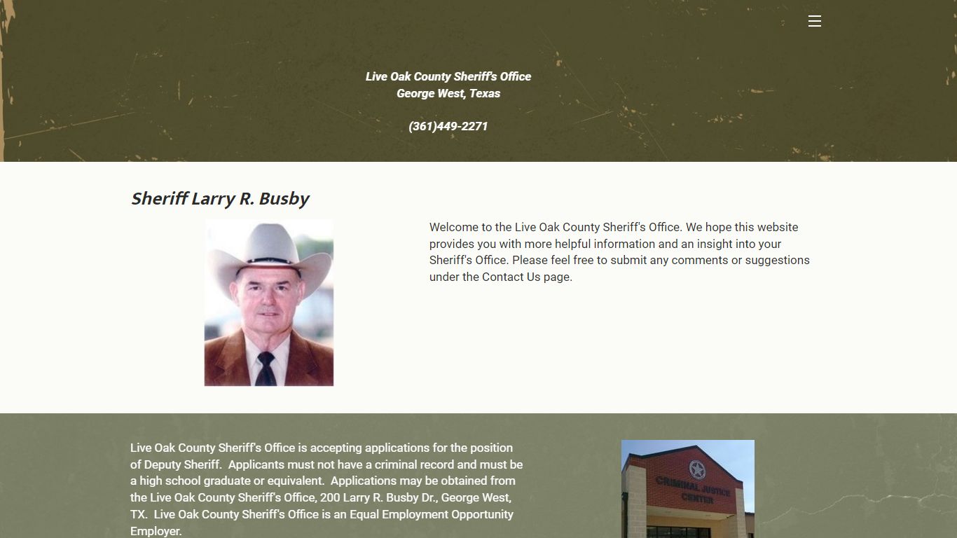 Antique Store - Sheriff Larry R. Busby